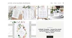 Desktop Screenshot of fineanddandypaperie.com